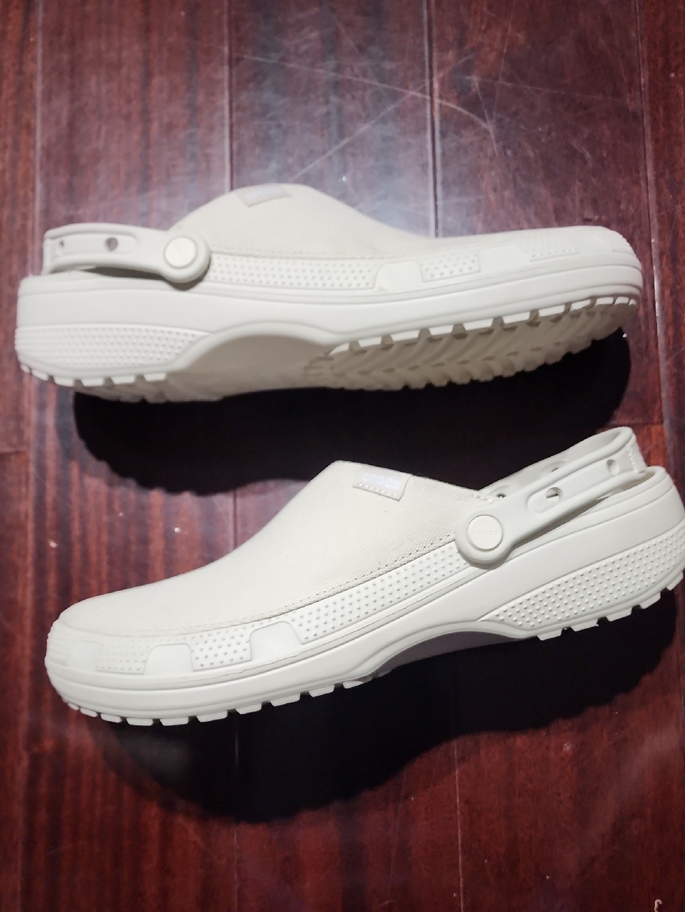 CROCS Men's Slip-On Clogs in CreamCrocs Classic Crafted Clogs, Sz 13